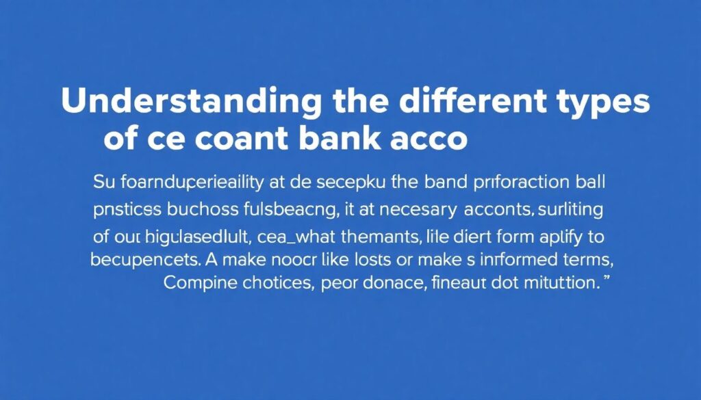 Understanding Different Types of Bank Accounts - иллюстрация