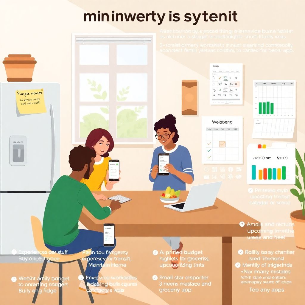 Creating a family money motto and budget to align financial goals and daily spending