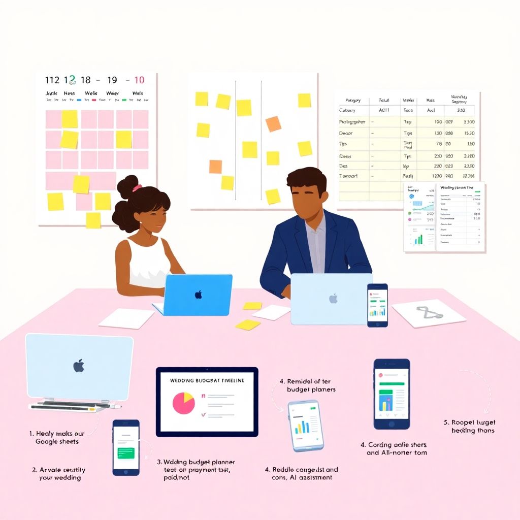 How to budget for a wedding on a timeline and save money step by step