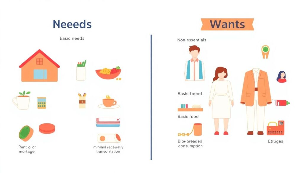 Family Budgeting: Finding Balance Between Needs and Wants - иллюстрация