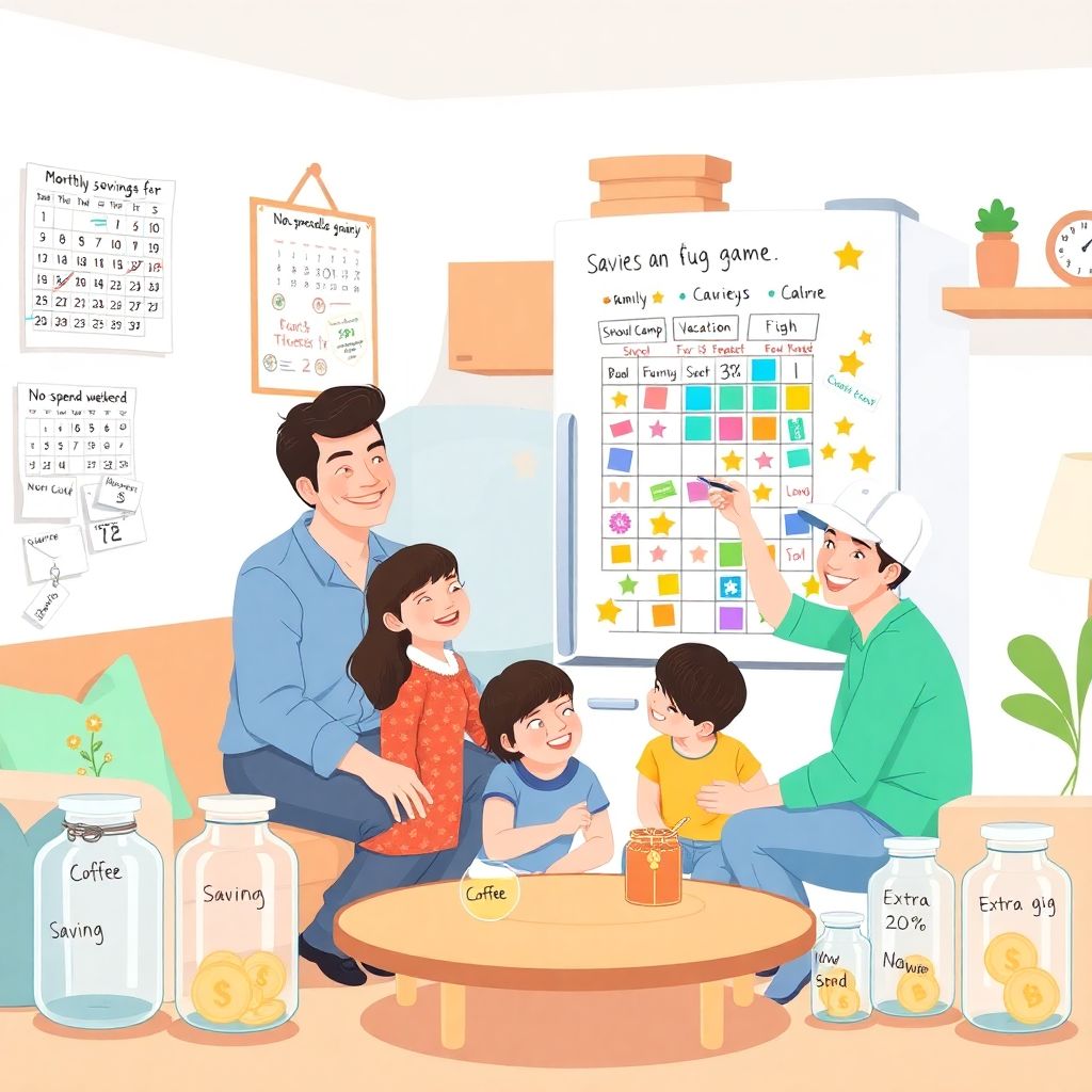 Creative saving challenges for families: turn monthly saving into a fun game