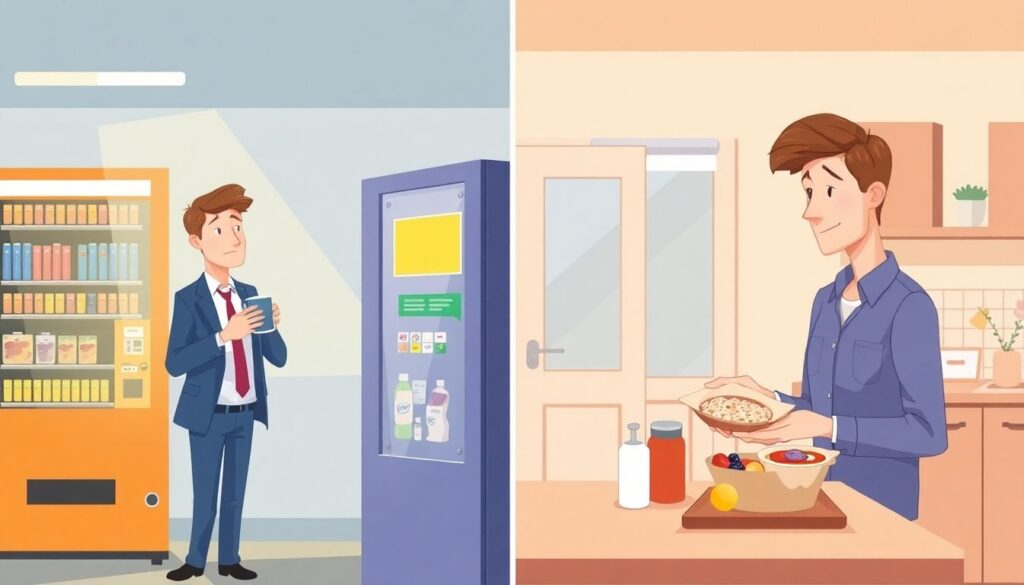 Smart Ways to Save on Breakfast and Lunches at Work - иллюстрация