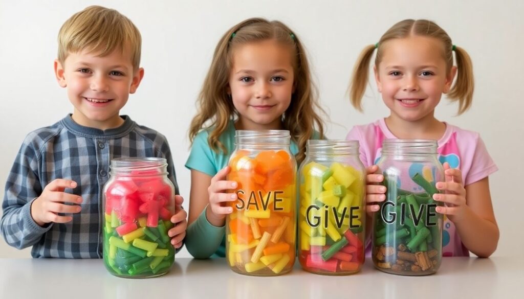 Teaching Kids to Budget Their Allowance: A Simple Save/Spend/Give System - иллюстрация